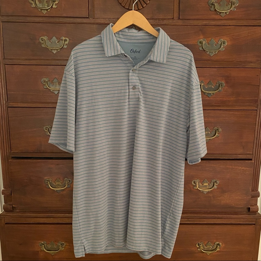 {oxford america} Striped Polo Shirt